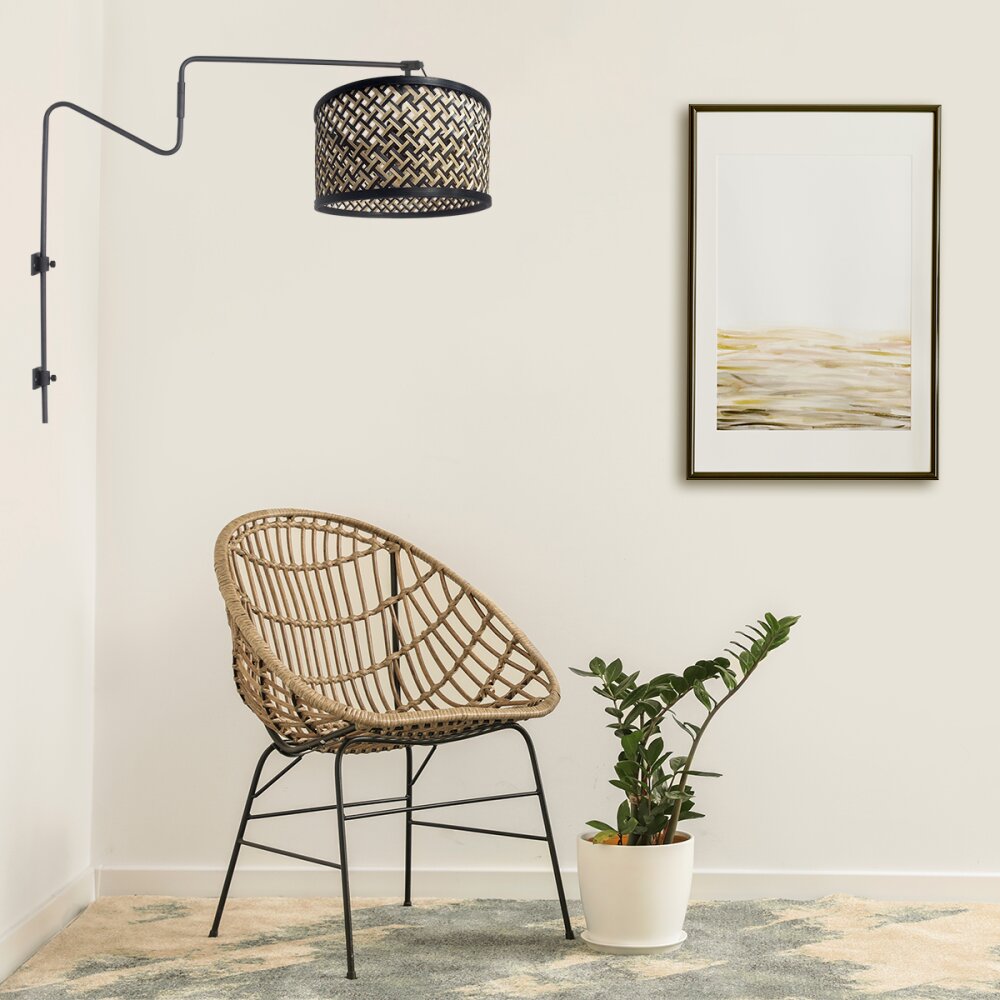 Steinhauer Linstrøm Wandleuchte Schwarz, 1-flammig main product photo