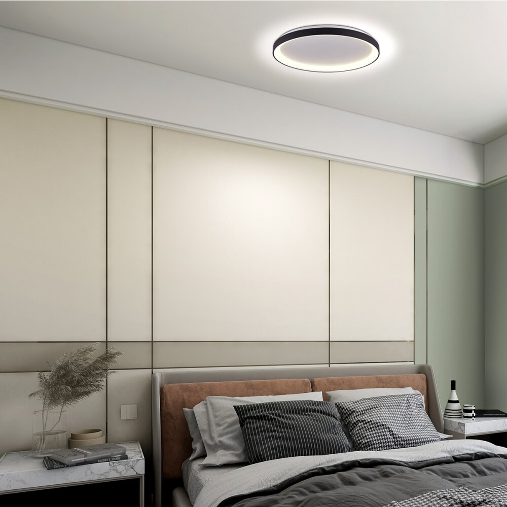 Steinhauer Ringlede Deckenleuchte Schwarz, 1-flammig main product photo