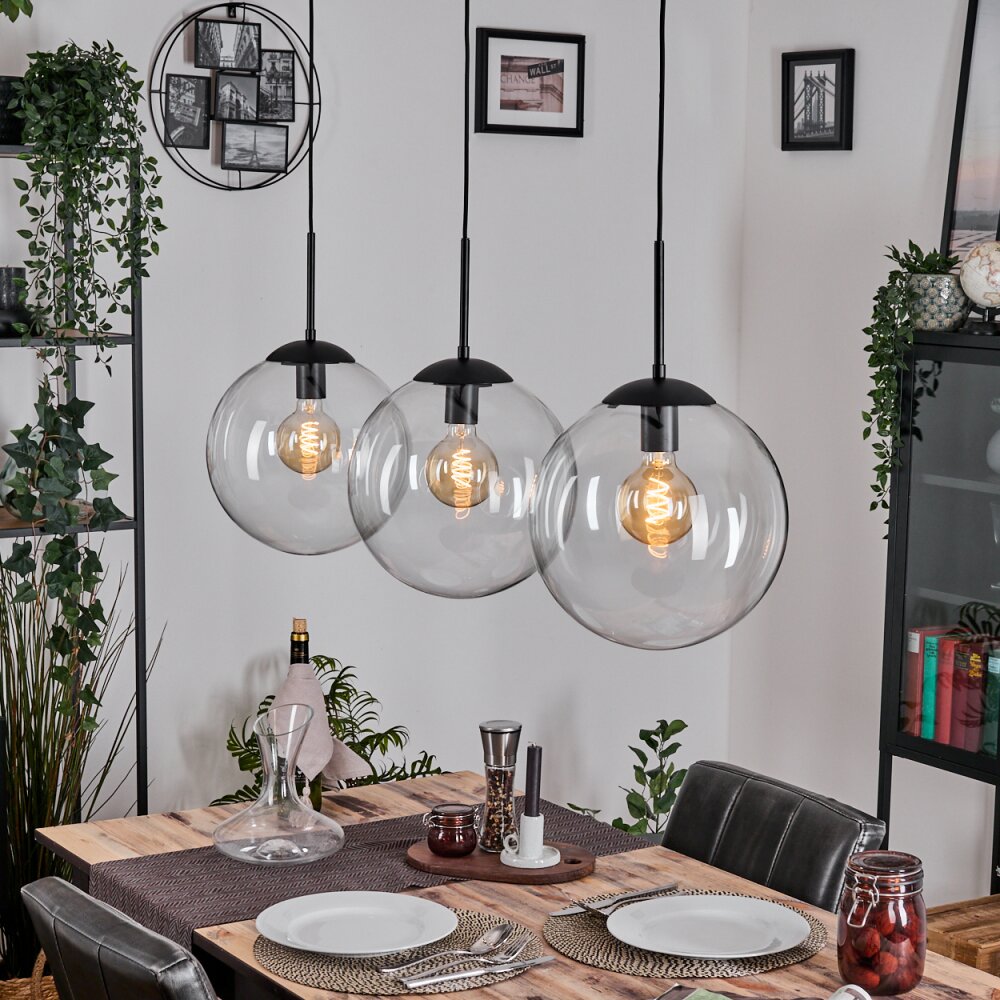Gastor Hängeleuchte Glas 30 cm Klar, 3-flammig main product photo