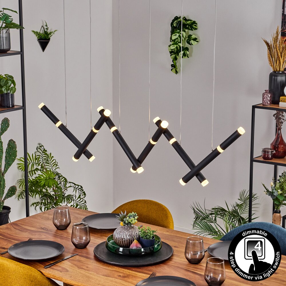 Pousseline Hängeleuchte LED Schwarz, 1-flammig main product photo