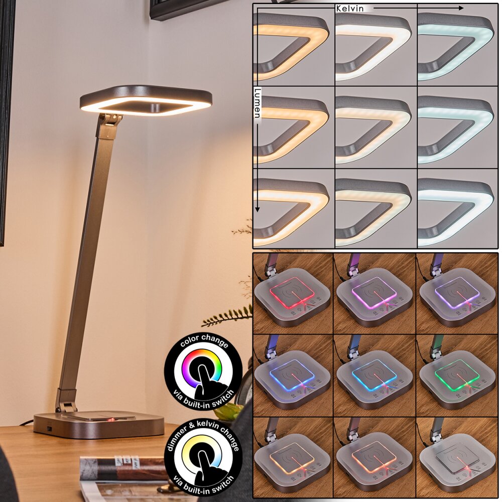 Vringelby Tischleuchte LED Silber, 1-flammig, Farbwechsler main product photo