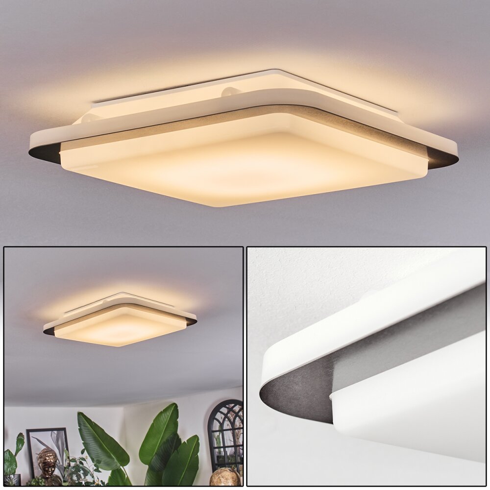 Carregueira Deckenleuchte LED Silber, Weiß, 1-flammig, Bewegungsmelder main product photo