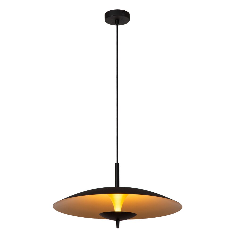 Lucide VULCAN Pendelleuchte LED Schwarz, 1-flammig main product photo