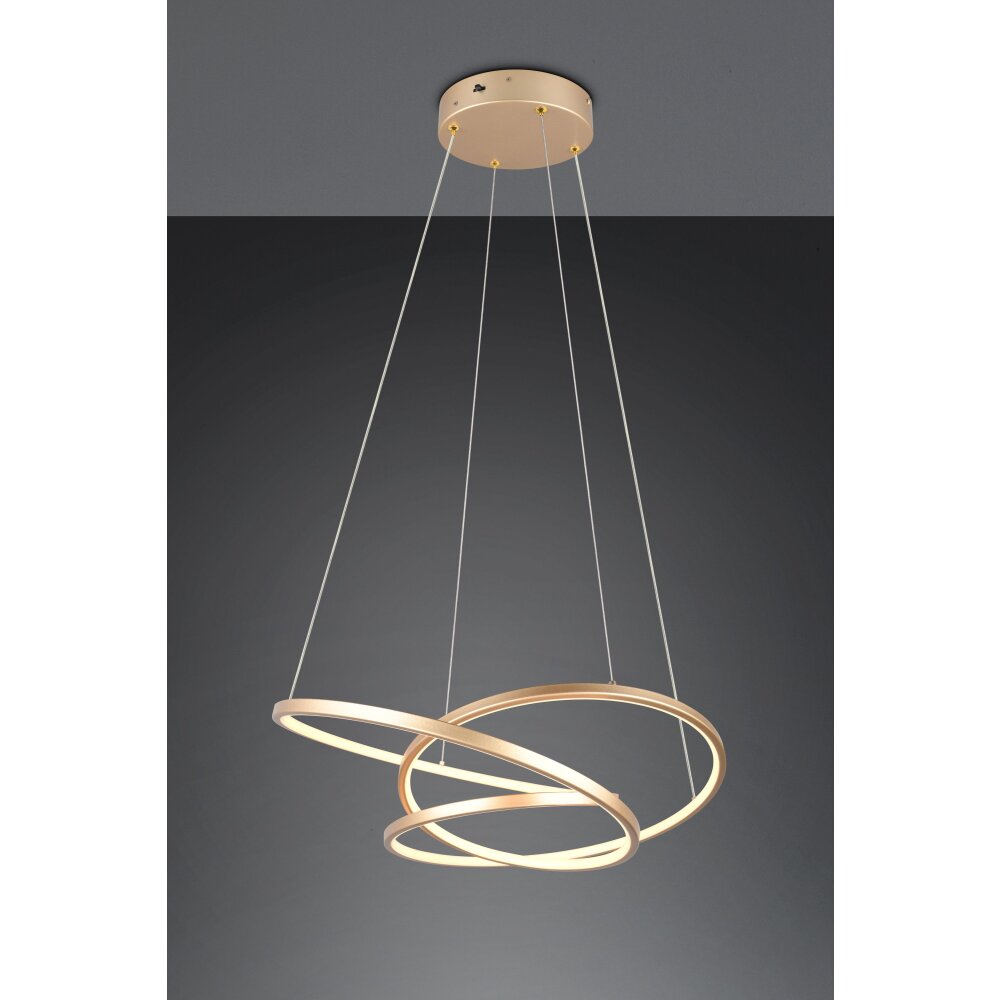 Trio Darvin Pendelleuchte LED Gold, 1-flammig main product photo