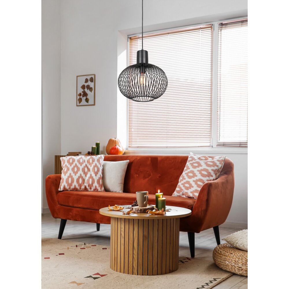 Trio GILA Pendelleuchte Schwarz, 1-flammig main product photo