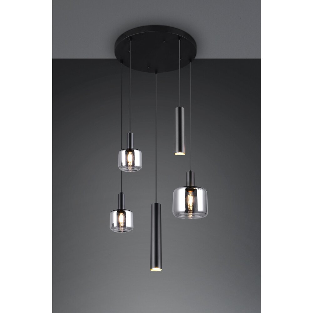 Trio Mataro Pendelleuchte Schwarz, 5-flammig main product photo