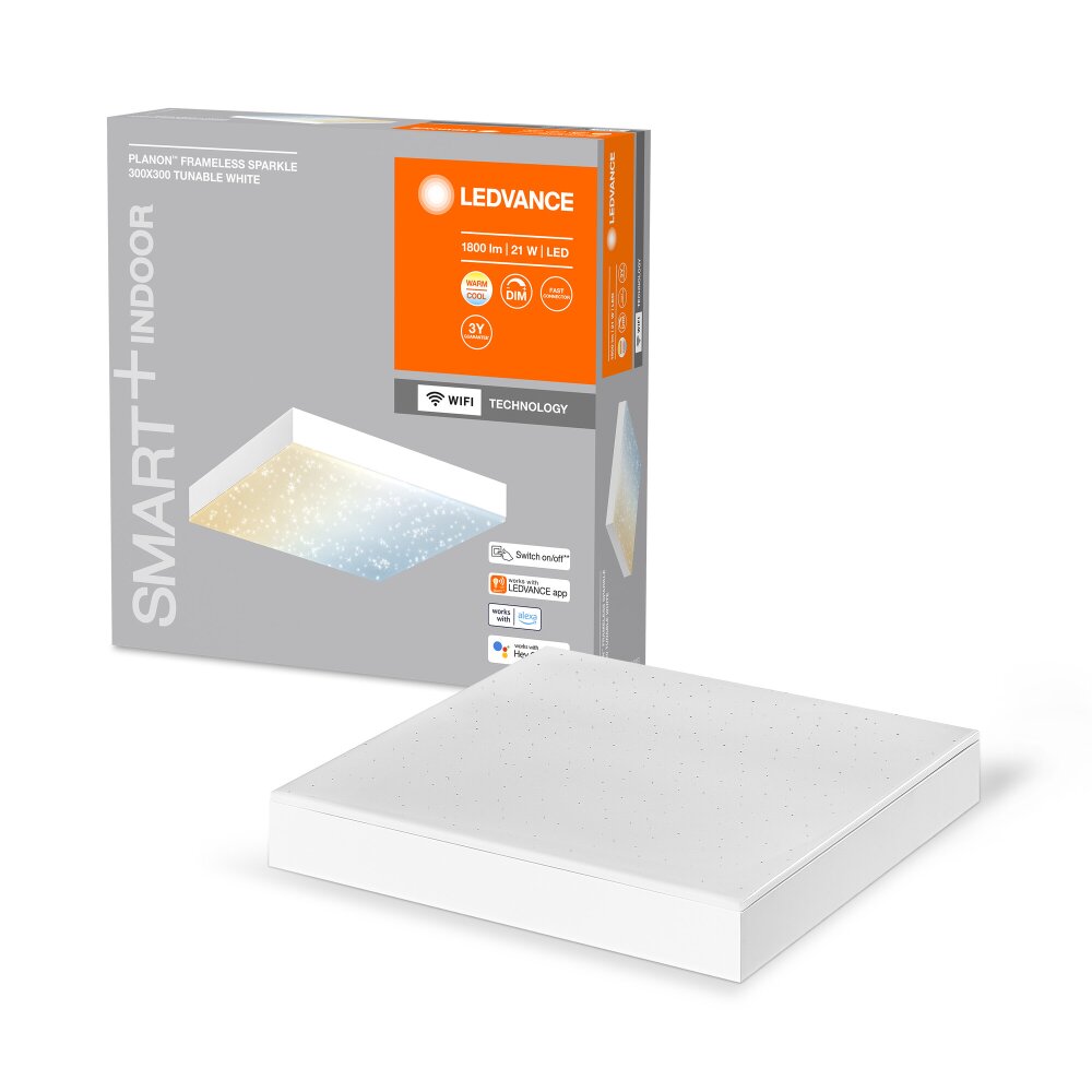 LEDVANCE SMART WIFI PLANONFL SPARK Wand- und Deckenleuchte Weiß, 1-flammig main product photo