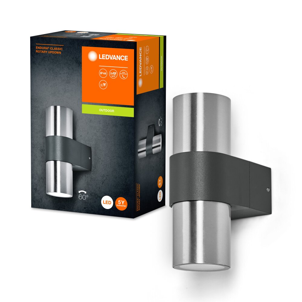 LEDVANCE ENDURA Außenleuchte Grau, 2-flammig main product photo
