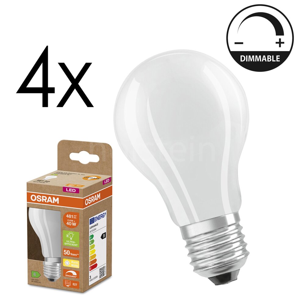 LED E27 4er Set 2,6 Watt 481 Lumen 2700 Kelvin main product photo