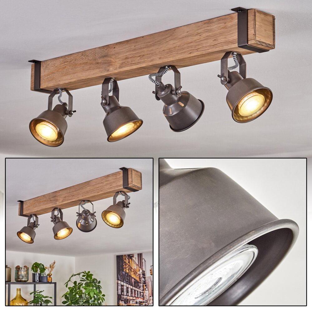 Pehefito Deckenleuchte Grau, Naturfarben, 4-flammig main product photo