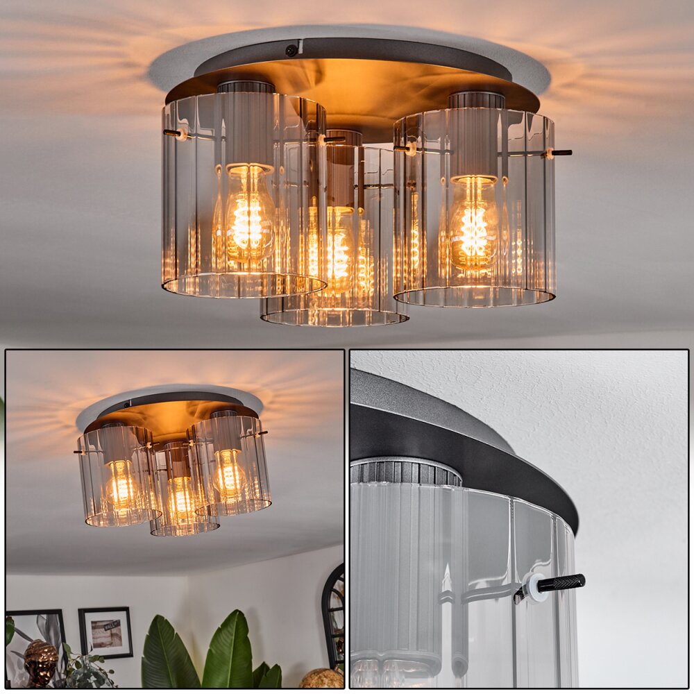 Vireda Deckenleuchte Anthrazit, 3-flammig main product photo