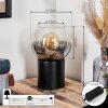 Koyoto Tischleuchte Glas 15 cm Klar, Rauchfarben, 1-flammig
