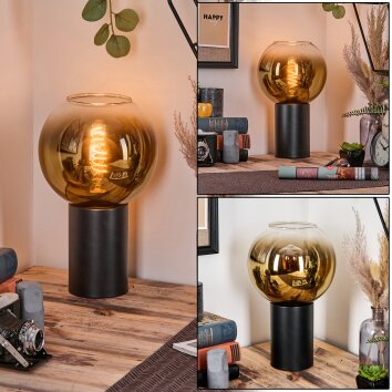 Koyoto Tischleuchte Glas 20 cm Gold, Klar, 1-flammig Koyoto Tischleuchte Glas 20 cm Gold, Klar, 1-flammig