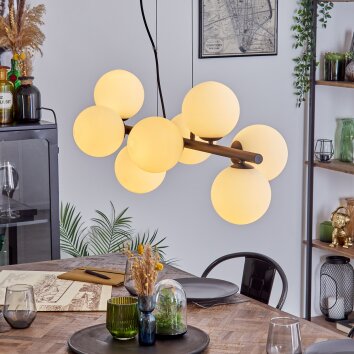 Koyoto Pendelleuchte Glas 15 cm Weiß, 8-flammig Koyoto Pendelleuchte Glas 15 cm Weiß, 8-flammig