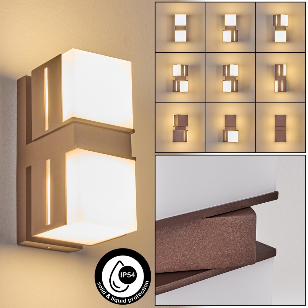 Swanek Außenwandleuchte LED Rostfarben, 2-flammig main product photo