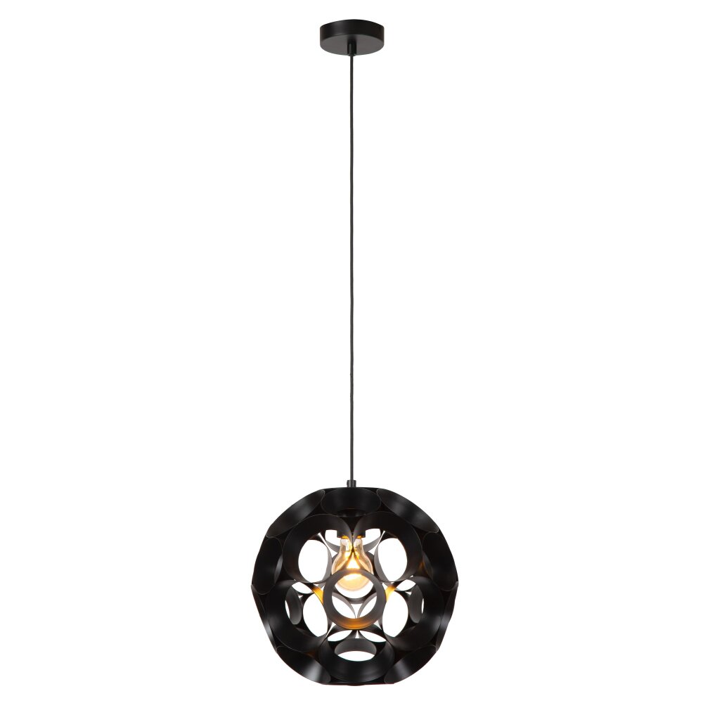 Lucide HANNELORE Pendelleuchte Schwarz, 1-flammig main product photo
