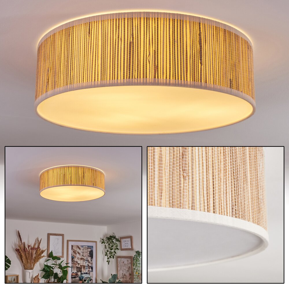Antillo Deckenleuchte beige, Naturfarben, Weiß, 3-flammig main product photo