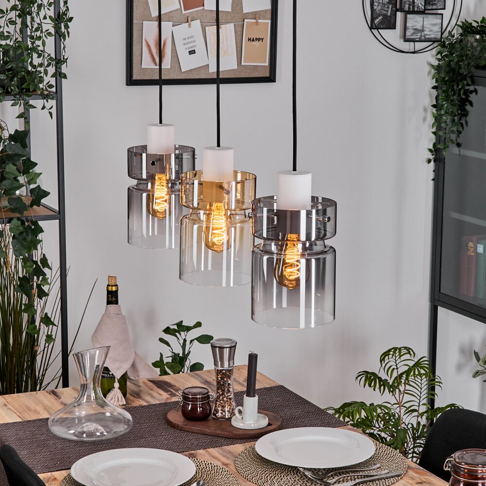 Hasvik Hängeleuchte Glas 15 cm Weiß, 3-flammig main product photo