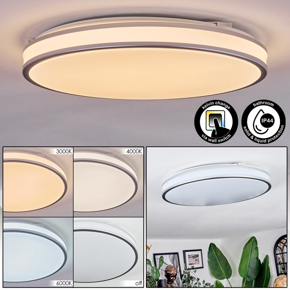 Arima Deckenleuchte LED Grau, Weiß, 1-flammig main product photo