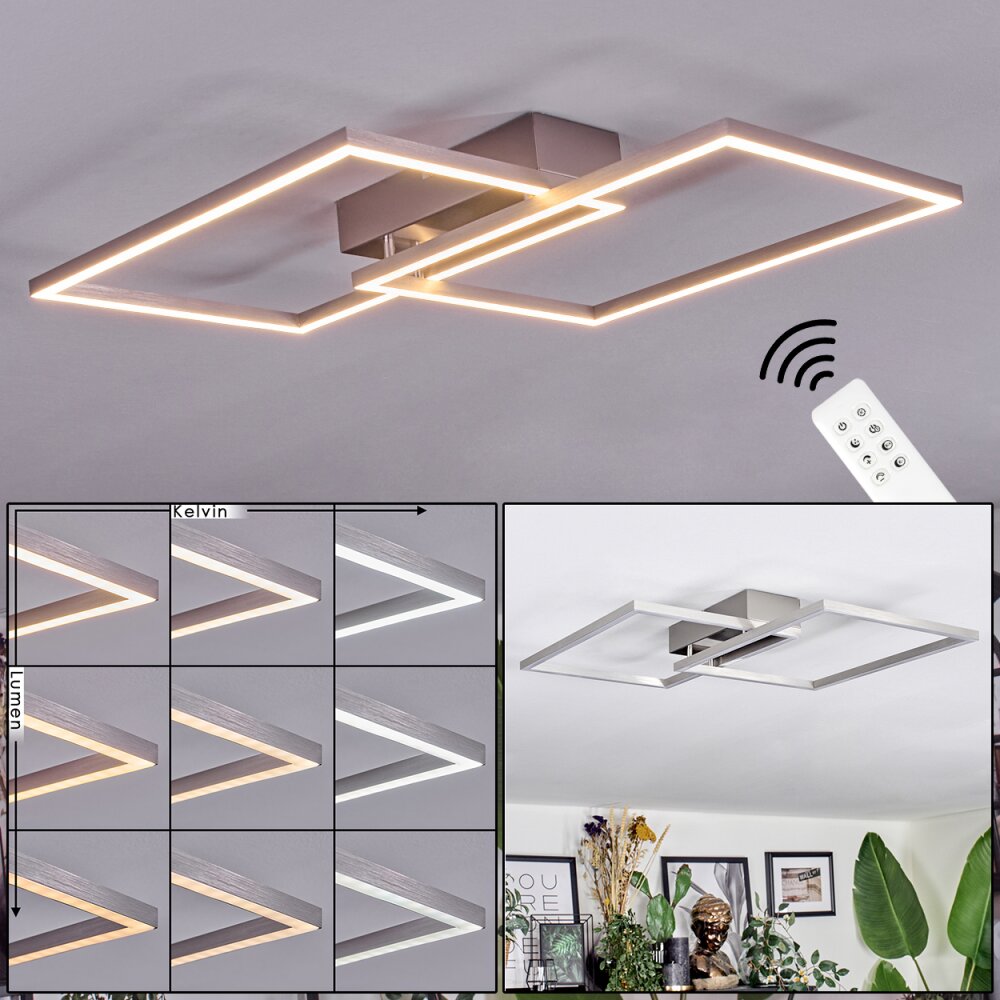 Colombero Deckenleuchte LED Nickel-Matt, 2-flammig, Fernbedienung main product photo