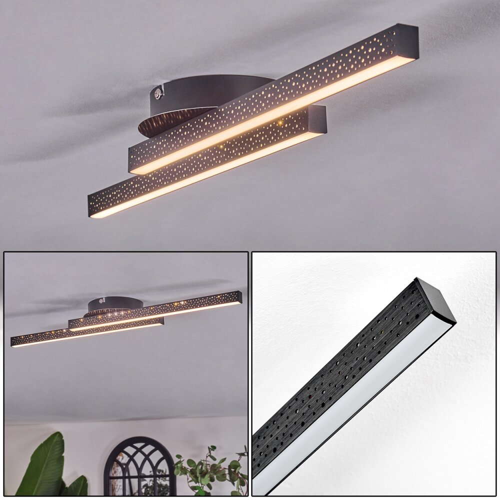 Arlan Deckenleuchte LED Schwarz, 2-flammig main product photo
