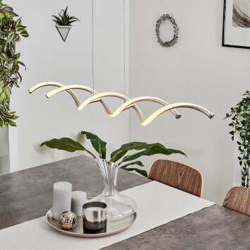 Galette Pendelleuchte LED Nickel-Matt, 1-flammig Galette Pendelleuchte LED Nickel-Matt, 1-flammig
