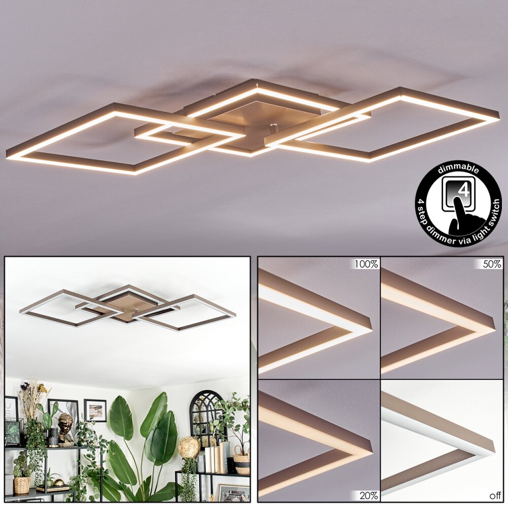 Brina Deckenleuchte LED Braun, Gold, 1-flammig main product photo