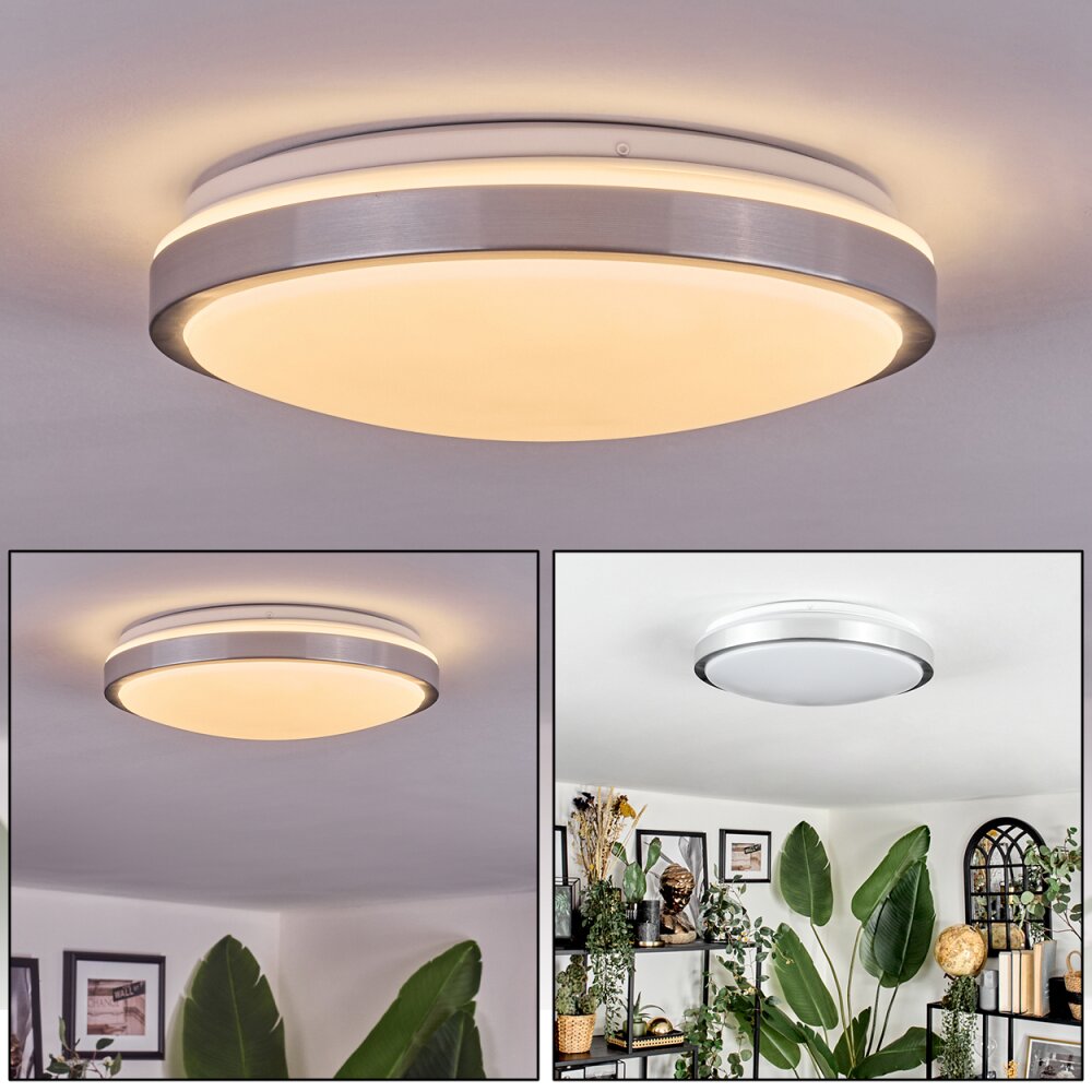 Sapioris Deckenleuchte LED Nickel-Matt, Weiß, 1-flammig main product photo