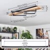 Pompu Deckenleuchte LED Naturfarben, Schwarz, 1-flammig