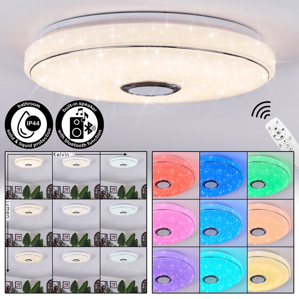 Cham Deckenleuchte LED Weiß, 1-flammig, Fernbedienung, Farbwechsler main product photo