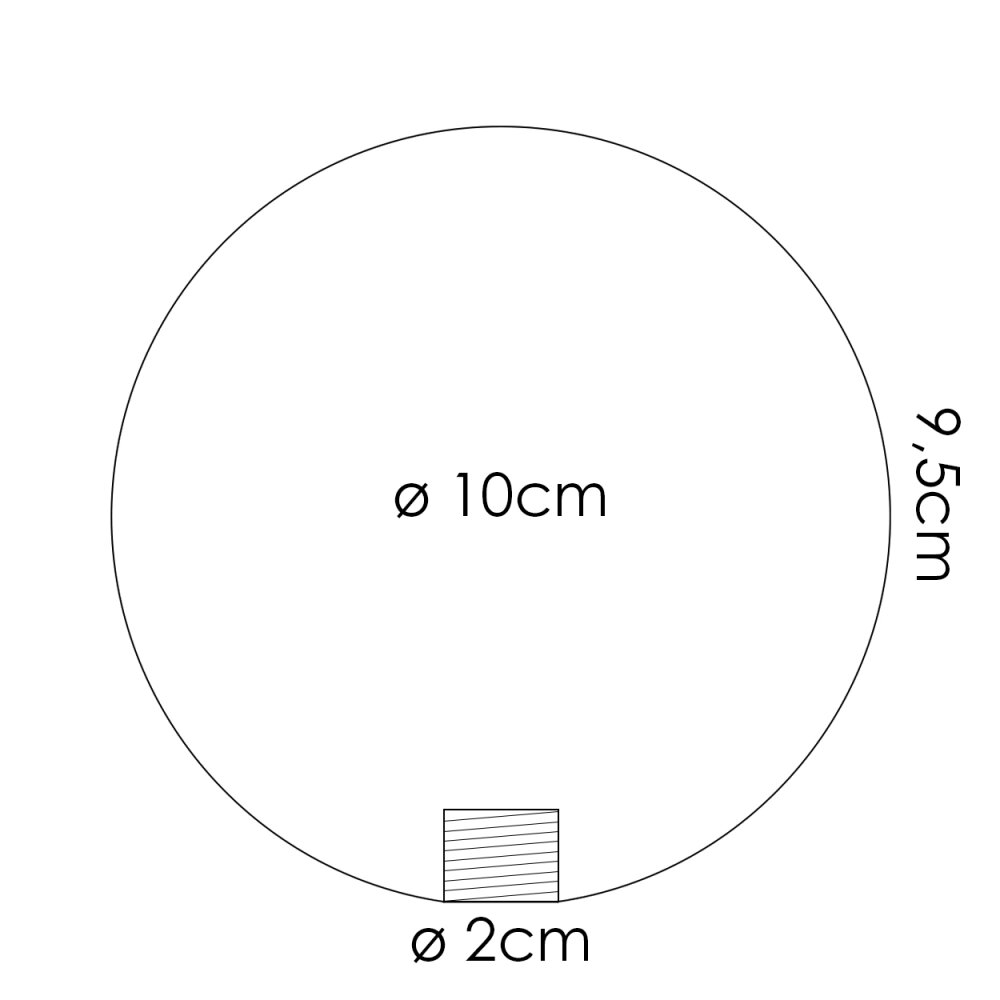 Glas-Lampenschirm Chehalis Ersatzglas 10 cm Rauchfarben