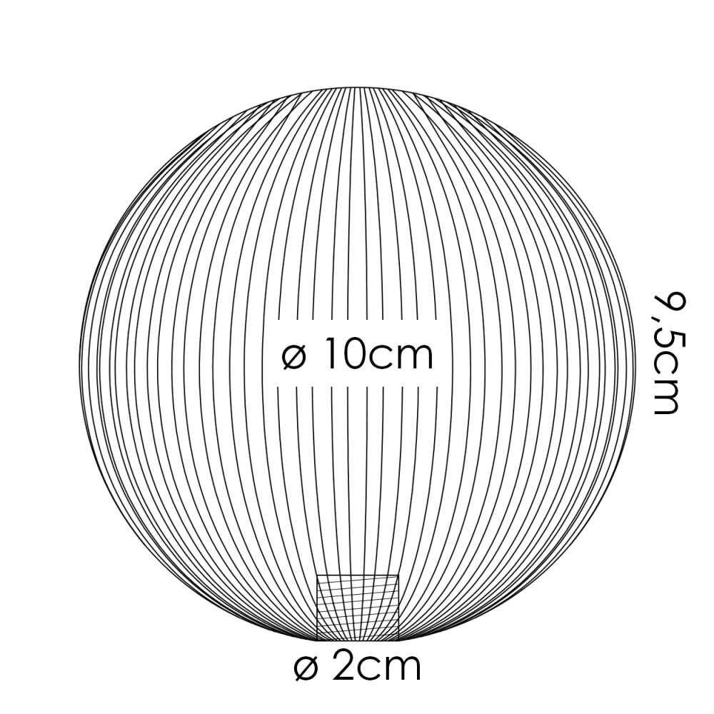 Lampenschirm aus Glas Chehalis Ersatzglas 10 cm Rauchfarben