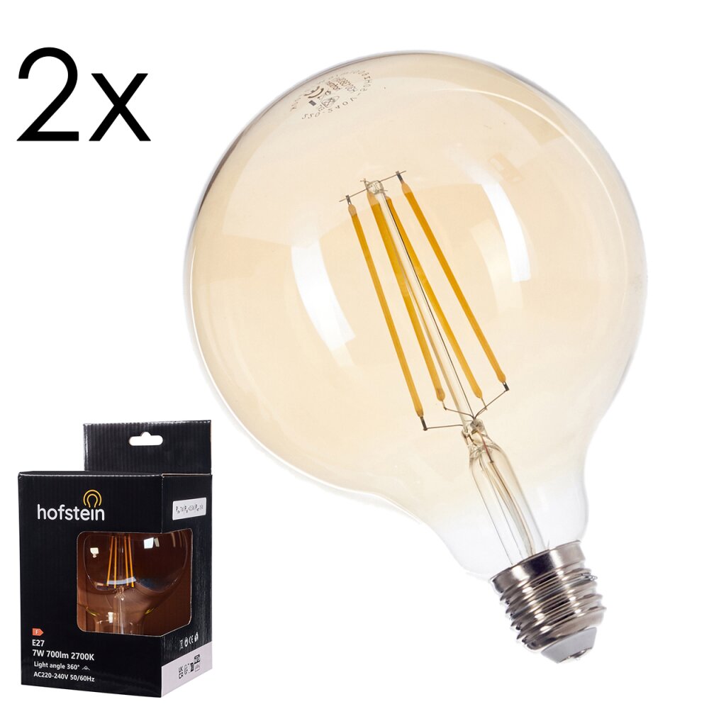LED E27 2er Set 6 Watt 2700 Kelvin 600 Lumen main product photo