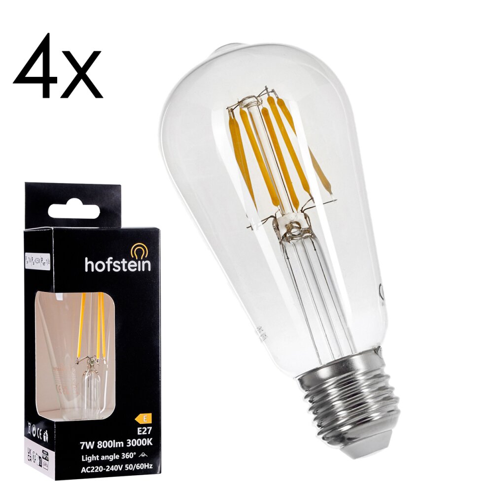 LED E27 4er Set 6 Watt 3000 Kelvin 800 Lumen main product photo