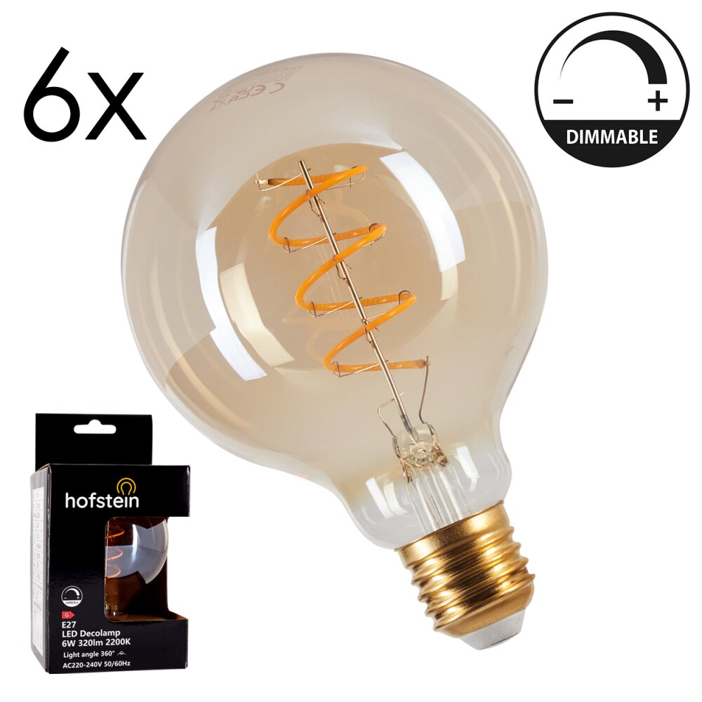 LED E27 6er Set 6 Watt 2200 Kelvin 320 Lumen main product photo