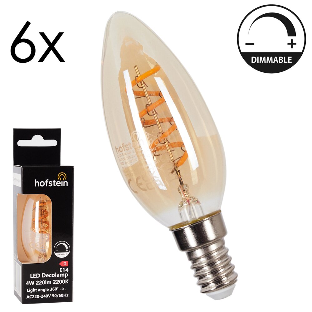 LED E14 6er Set 4 Watt 2200 Kelvin 220 Lumen main product photo