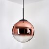 Gastor Hängeleuchte Glas 30 cm Klar, Kupferfarben, 1-flammig