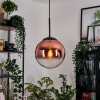 Gastor Hängeleuchte Glas 25 cm Klar, Kupferfarben, 1-flammig