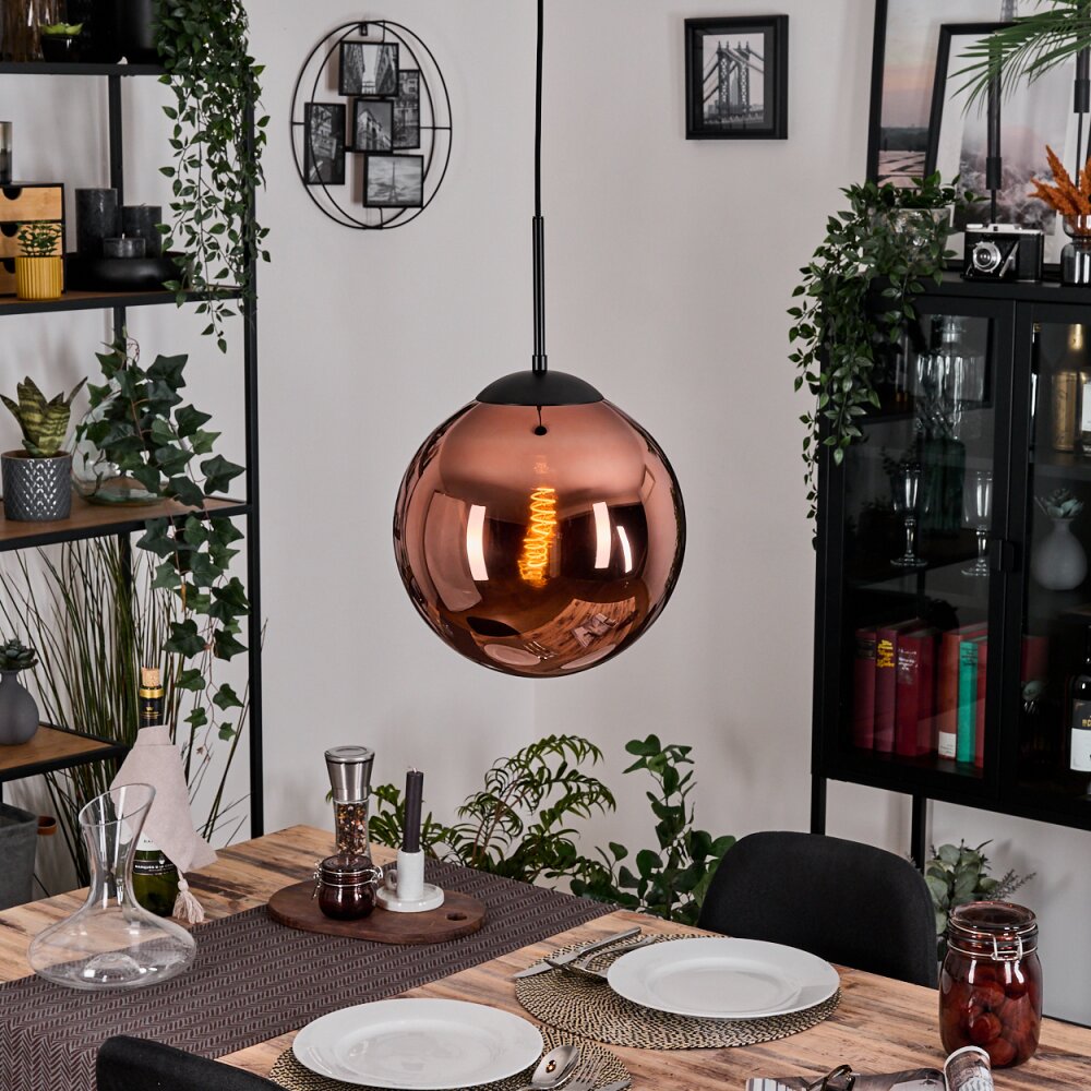 Gastor Hängeleuchte Glas 30 cm Kupferfarben, 1-flammig main product photo