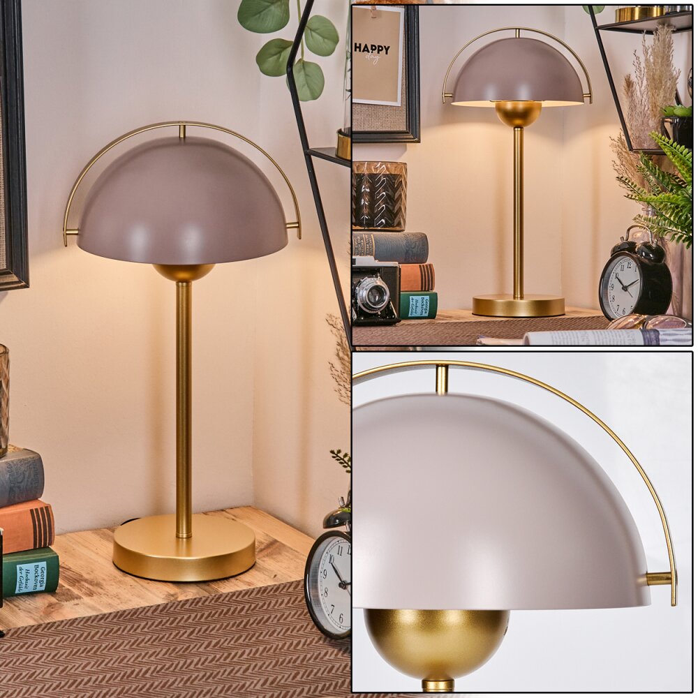 Pilz Look Guttsta Tischleuchte Gold, 1-flammig main product photo