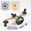 Gastor Deckenleuchte Glas 15 cm Gold, Schwarz, 3-flammig