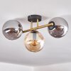 Gastor Deckenleuchte Glas 15 cm Gold, Schwarz, 3-flammig