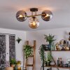 Gastor Deckenleuchte Glas 15 cm Gold, Schwarz, 3-flammig