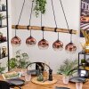 Ripoll Pendelleuchte Glas 15 cm Naturfarben, Schwarz, 5-flammig
