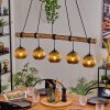 Ripoll Pendelleuchte Glas 15 cm Naturfarben, Schwarz, 5-flammig