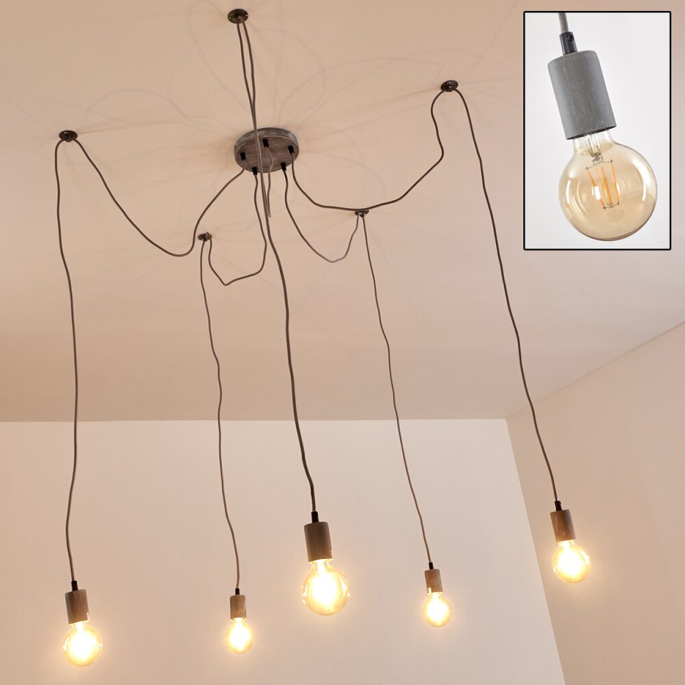 Tenna Hängeleuchte Grau, 5-flammig main product photo