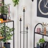 Gastor Stehleuchte Glas 15 cm Holz hell, Schwarz, 3-flammig