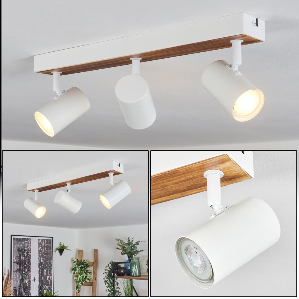 Gesteira Deckenleuchte Naturfarben, Weiß, 3-flammig main product photo