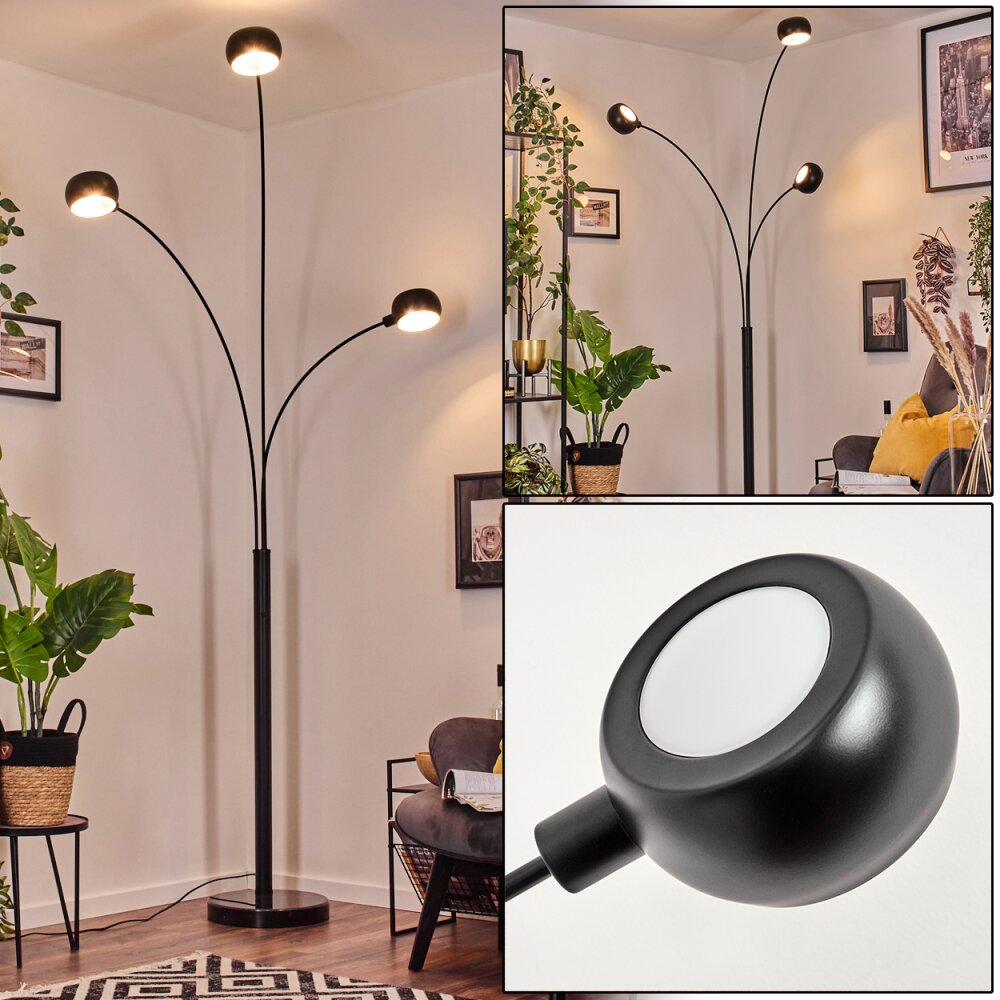 Nikkala Stehleuchte Marmor, Schwarz, 3-flammig main product photo