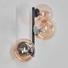 Chehalis Wandleuchte Glas 15 cm Bernsteinfarben, Klar, 3-flammig